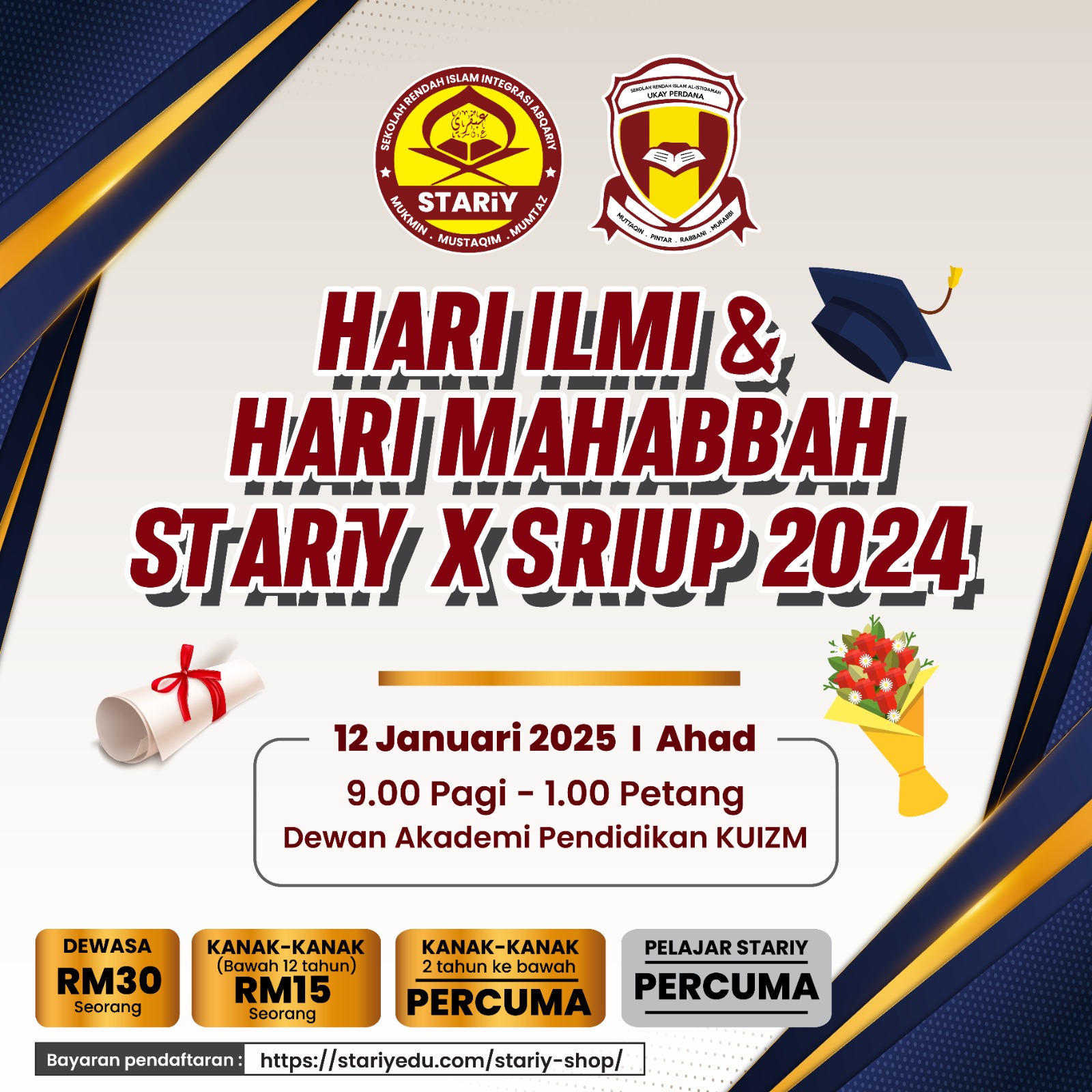 Tiket Hari Ilmi & Hari Mahabbah sesi 2024/2025